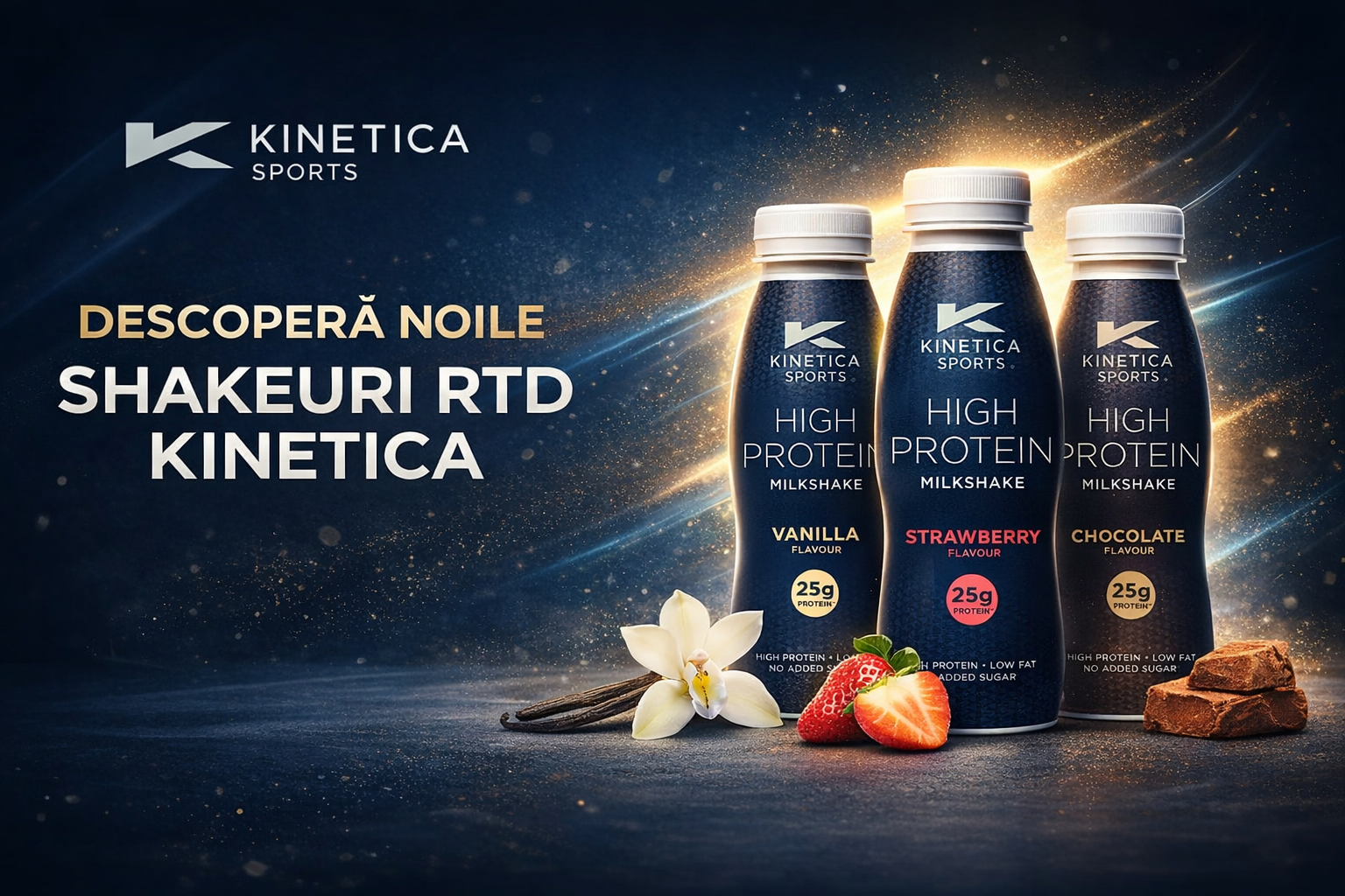 Descopera noile Shake-uri Proteice RTD de la Kinetica!